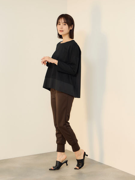 【機能するミニマル服】異素材プルオーバー