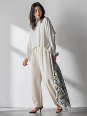 “ 叶える ” タックヘムドルマンショートプルオーバー