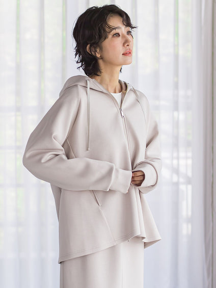 【大きいサイズ】ストレッチダンボールジップパーカー