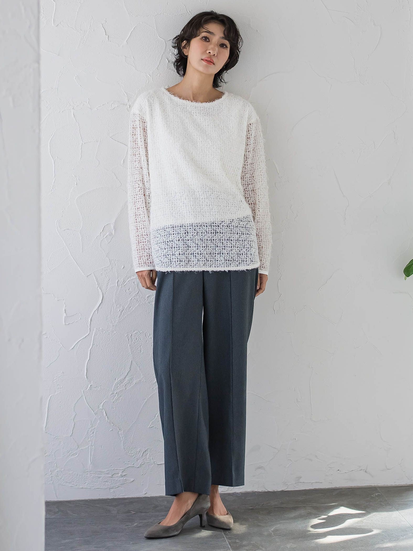 【WEB限定】“まるでデニム見え”ワイドパンツ