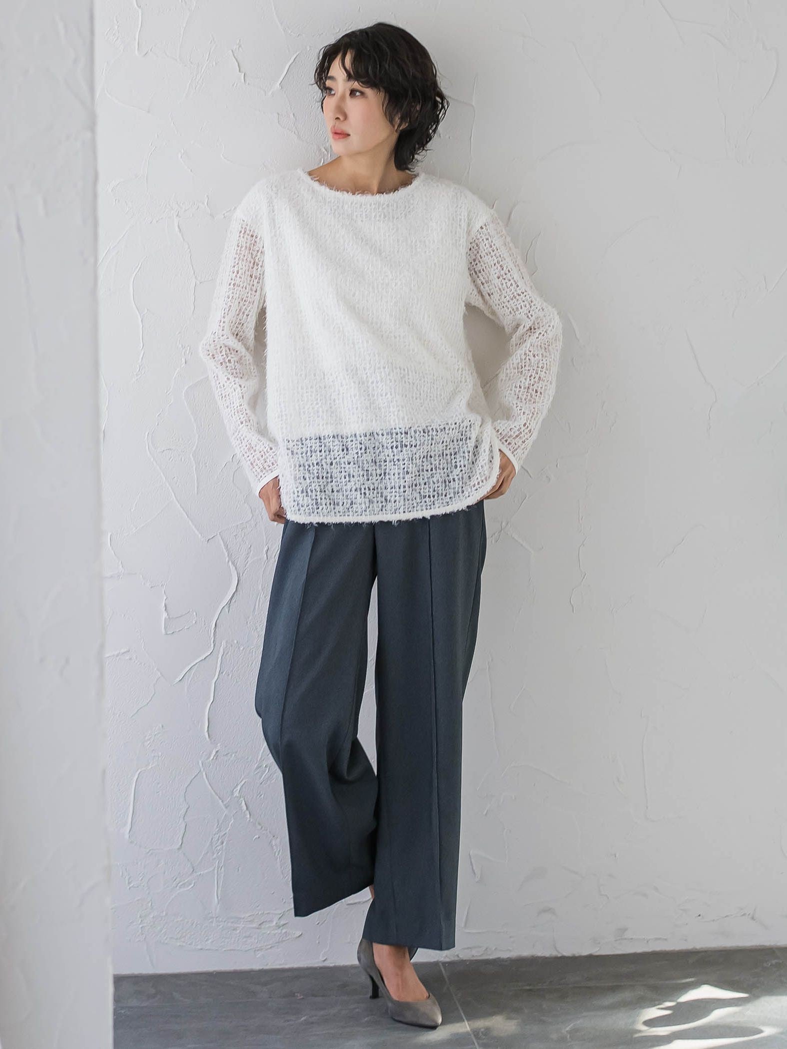 【WEB限定】“まるでデニム見え”ワイドパンツ