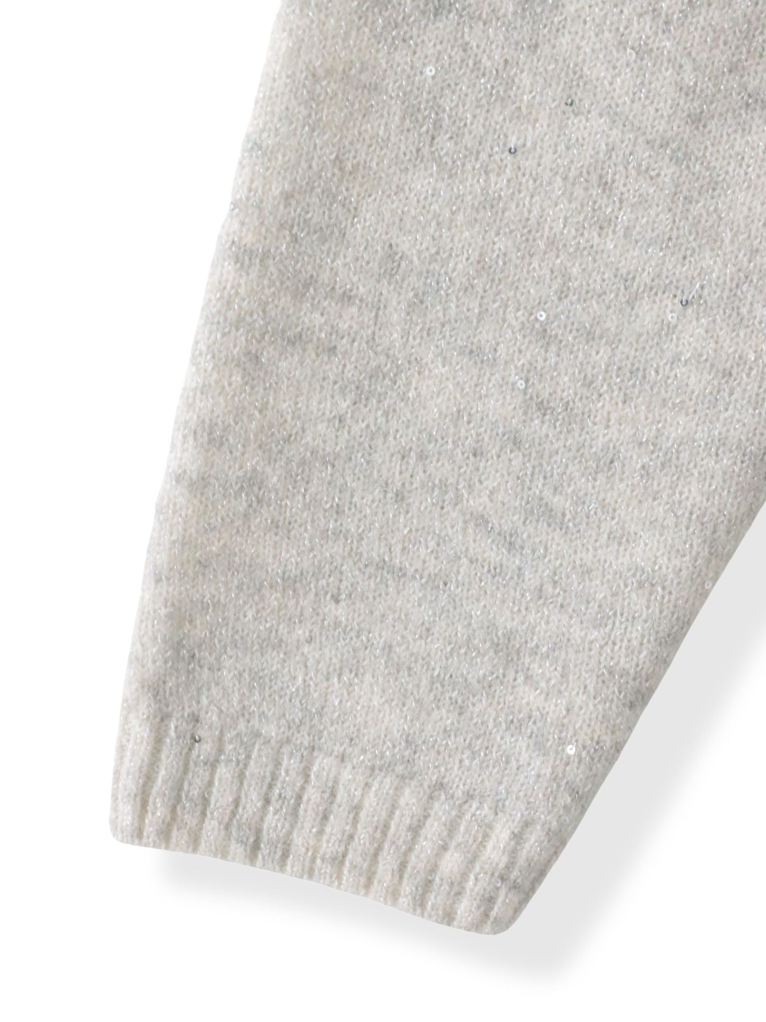 スパンコールクルーネックニット≪洗える≫