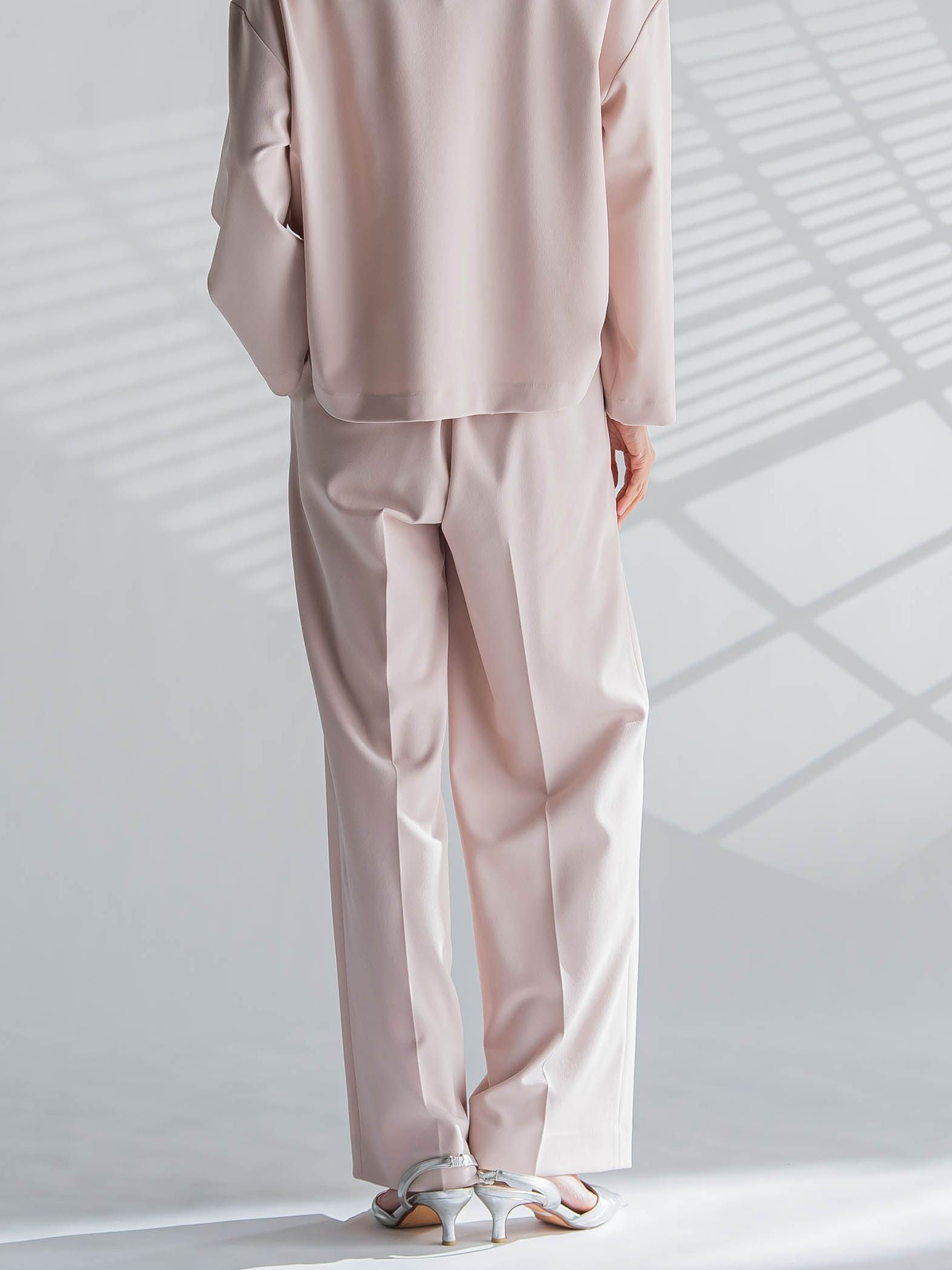 パーフェクトジャージワイドパンツ≪洗濯機で洗える≫