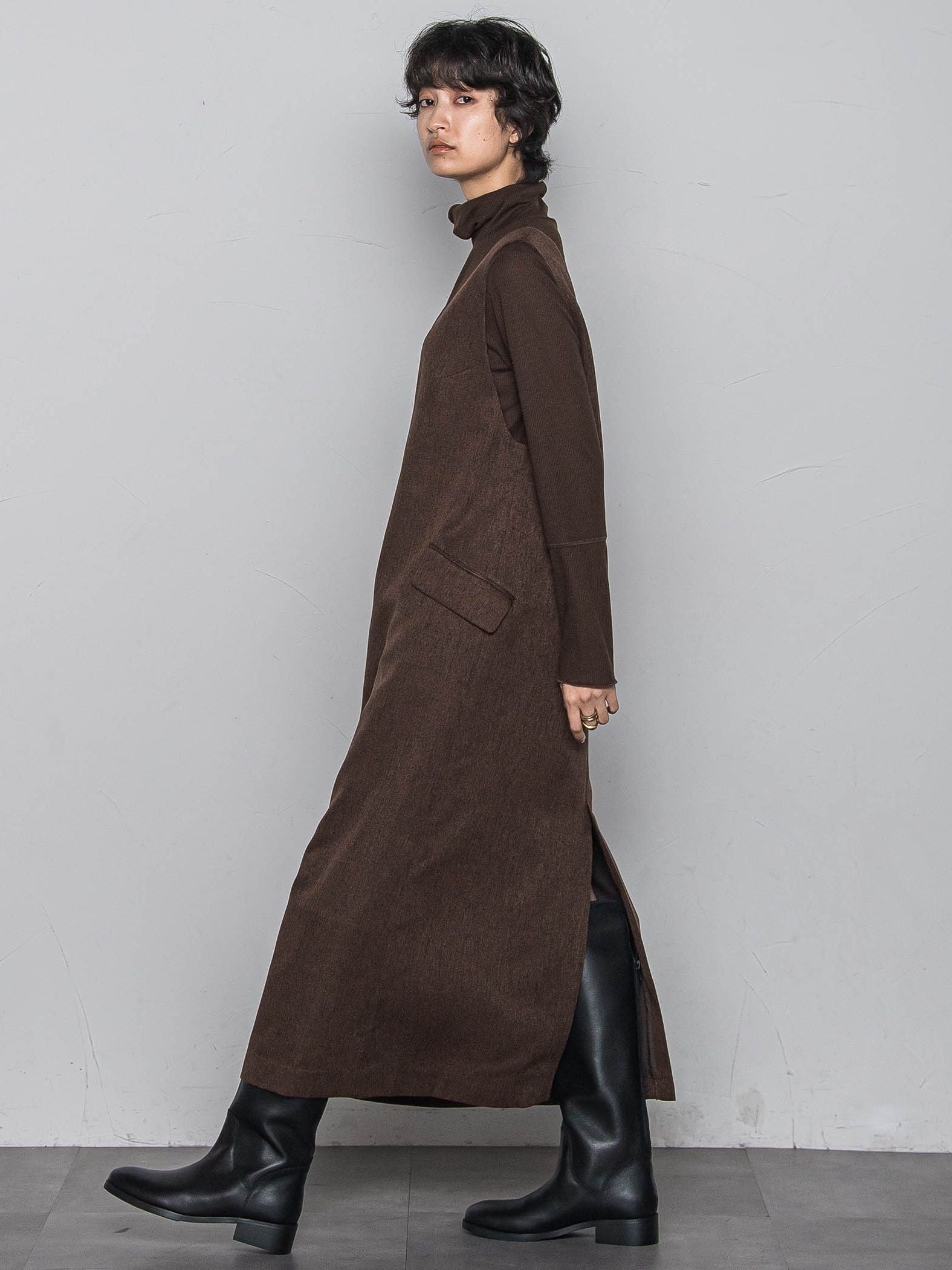 ライトツイードジャンパードレス≪手洗い可能≫