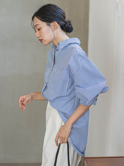 ボリュームスリーブシャツ≪洗濯機で洗える≫