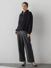【WEB限定】裏起毛ジッププルオーバー