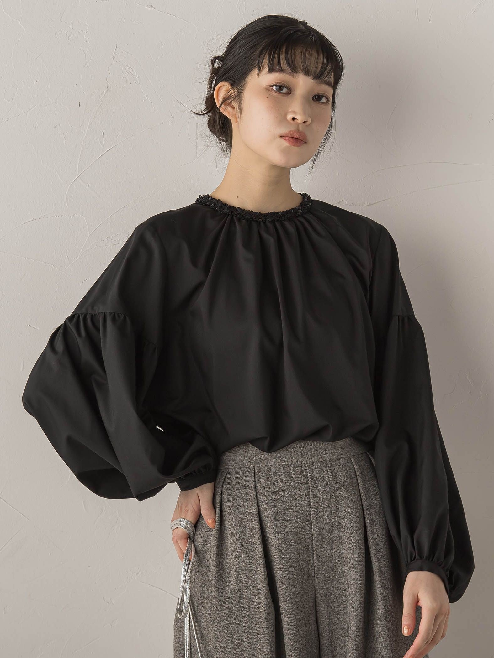 ブレードブラウス≪洗濯機で洗える≫