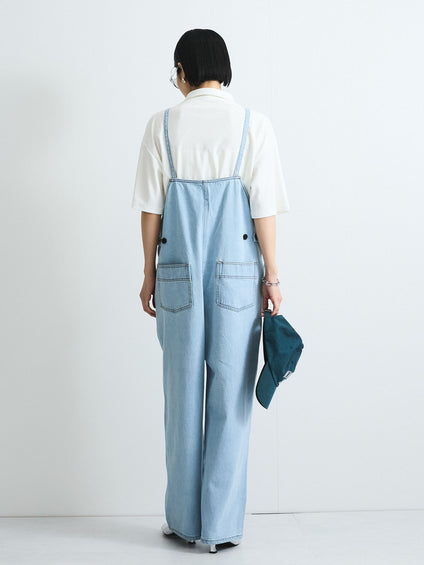ライトオンスデニムサロペットパンツ≪手洗い可能≫
