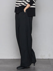 【一瞬で楽とキレイを叶える】裏起毛イージーワイドパンツ≪手洗い可能≫