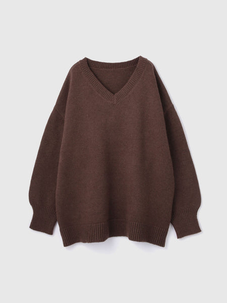 アルパカタッチVネックニットプルオーバー≪手洗い可能≫
