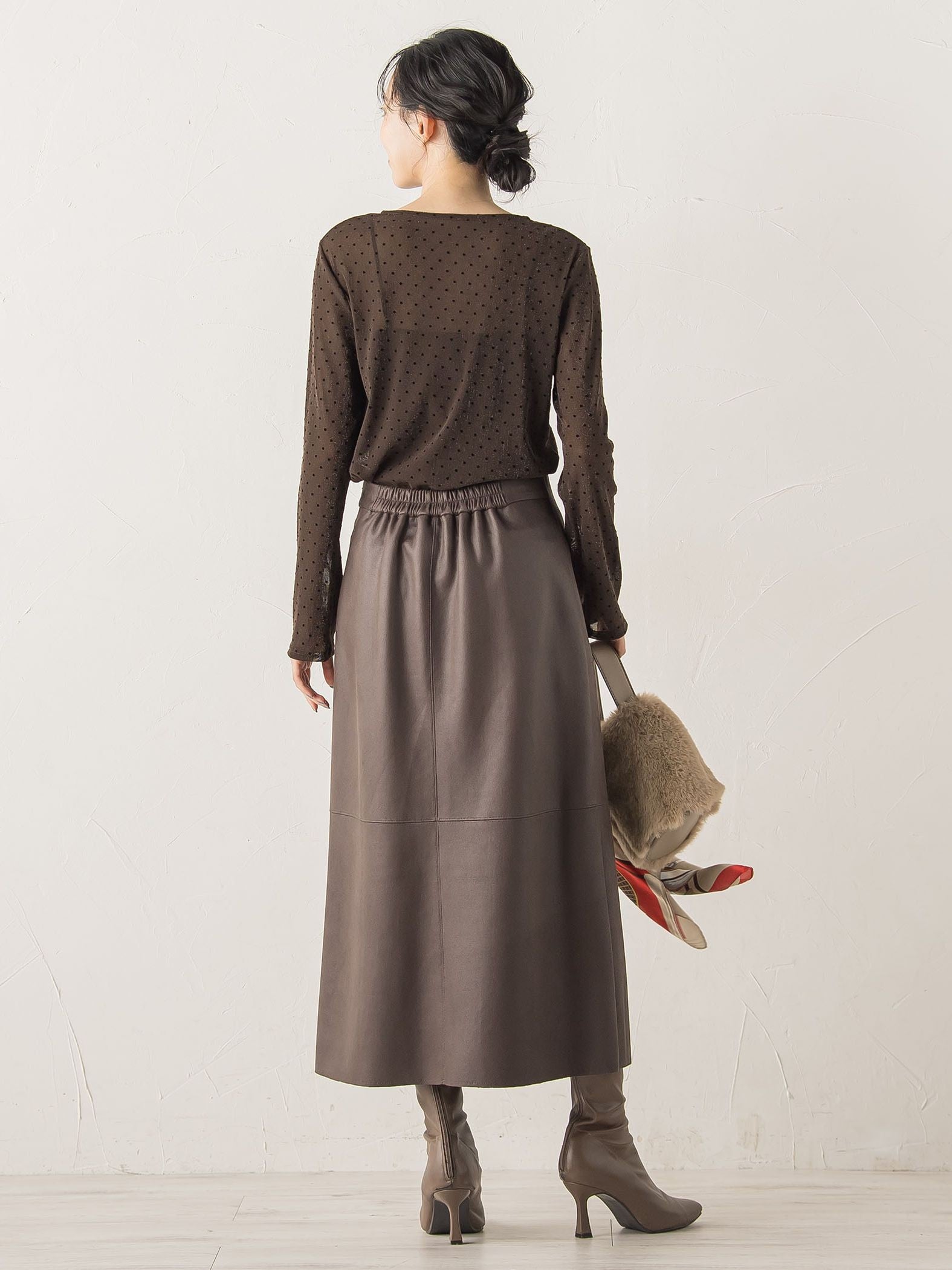 ラメフロッキードットプルオーバー≪手洗い可能≫