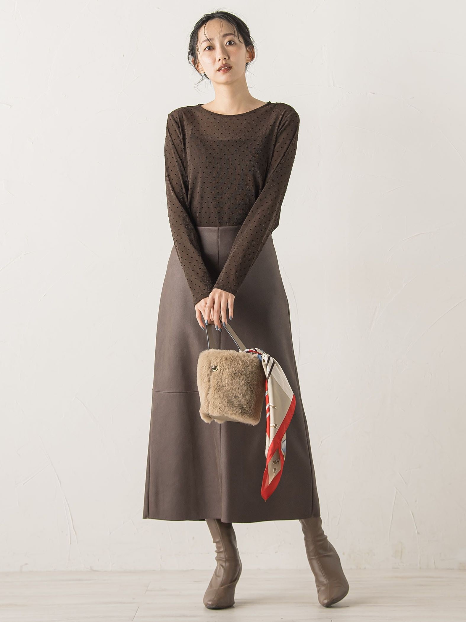 ラメフロッキードットプルオーバー≪手洗い可能≫