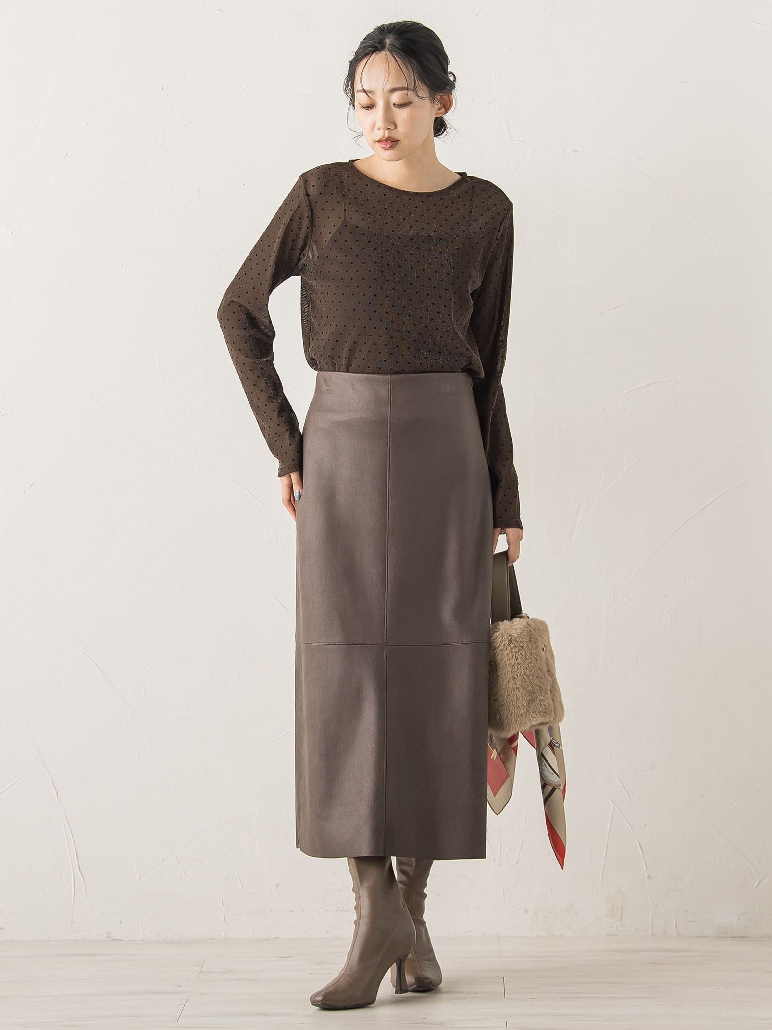 ラメフロッキードットプルオーバー≪手洗い可能≫