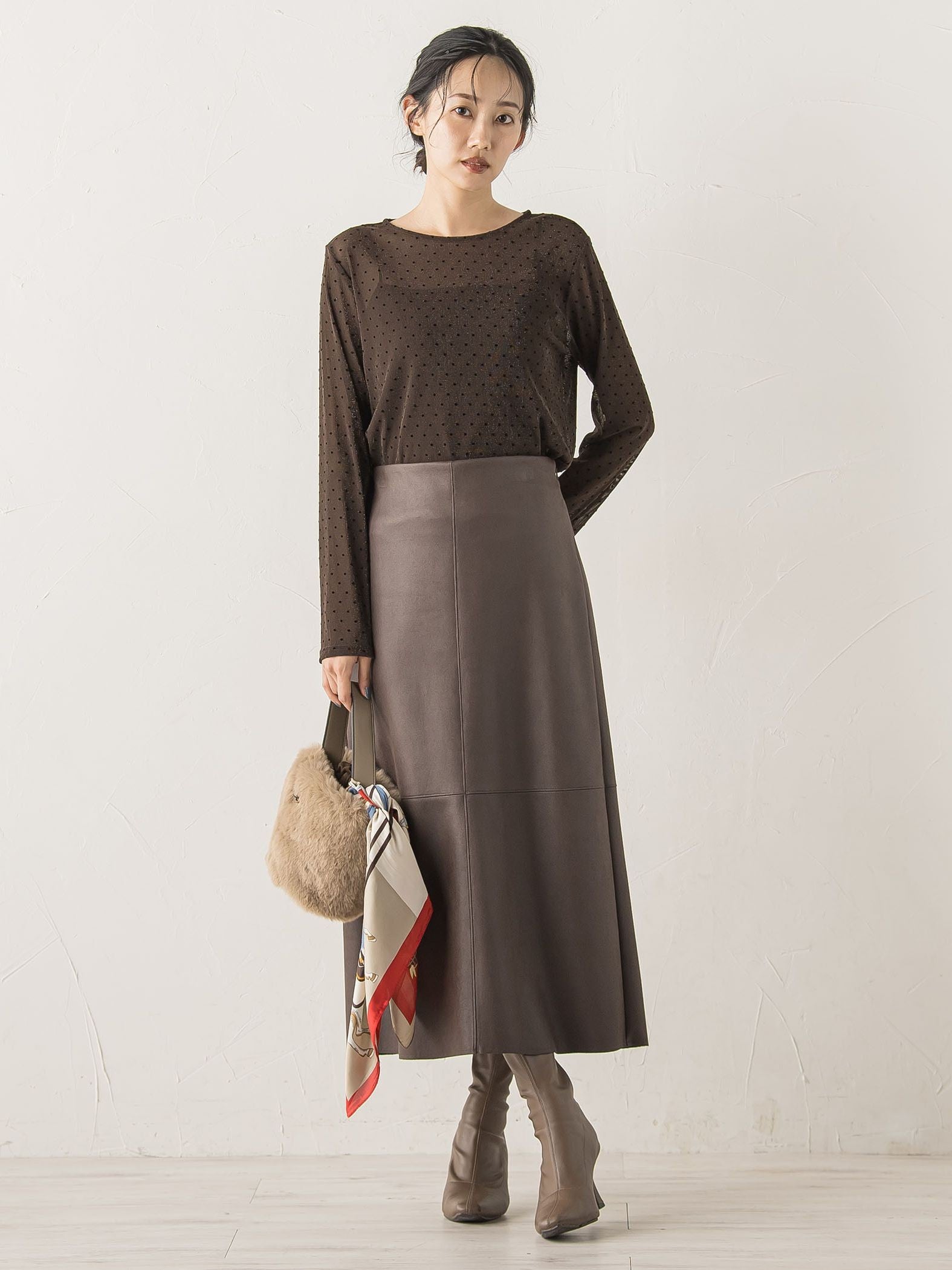 ラメフロッキードットプルオーバー≪手洗い可能≫