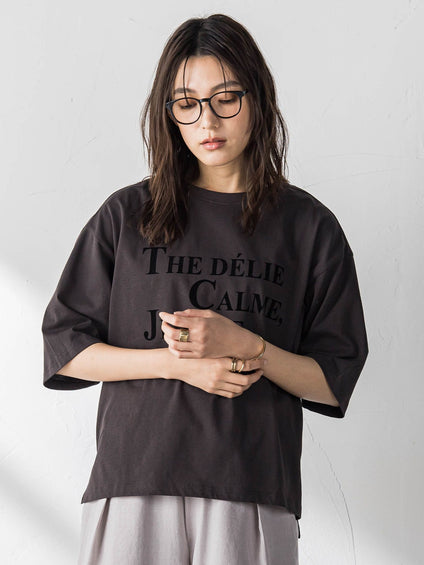 ビンテージライクメッセージルーズTシャツ
