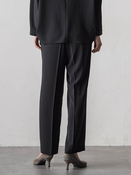 【大きいサイズ】ハイストレッチカルゼストレートパンツ