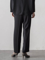 【大きいサイズ】ハイストレッチカルゼストレートパンツ