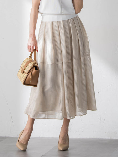 ラッセルレースチェックスカート