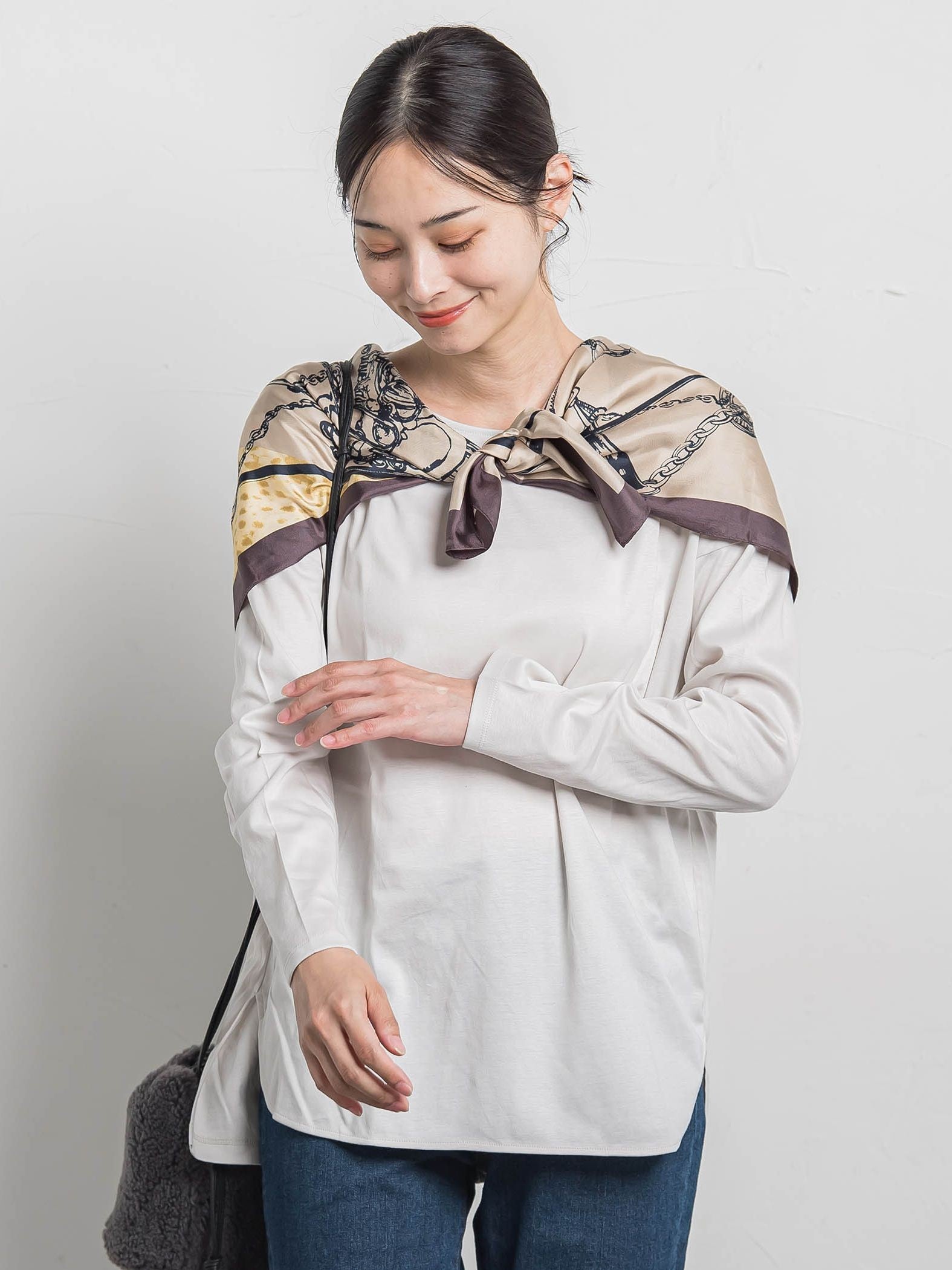 【WEB限定】汗じみ防止大人ロンT ≪3サイズ/洗える≫