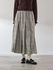 マルチグレンチェックタックプリーツスカート≪手洗い可能≫
