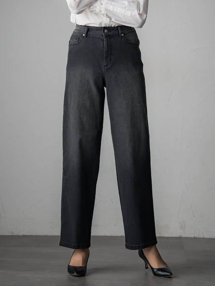 【biyori】裏起毛ウインターデニムパンツ