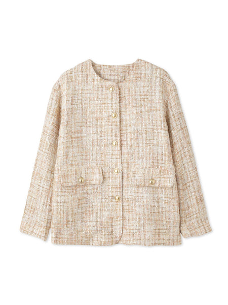 チュールレイヤーセットツィードジャケット