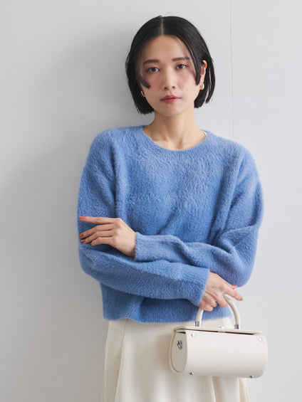 FAY（フェイ） コットンシルク切替袖 ニットプルオーバー FAY（フェイ） コットンシルク切替袖 ニットプルオーバー