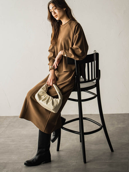 ジョーゼットダンボールAラインスカート≪セットアップ対応/洗濯機で洗える≫