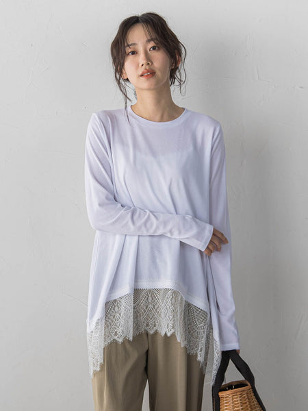 裾レーストップス≪手洗い可能≫