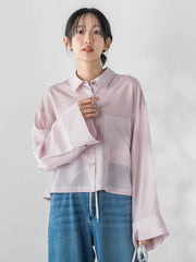 LYOCELL DOBBY STRIPEシャツ