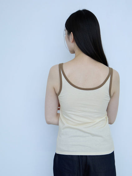 バイカラーパイピングタンクトップ