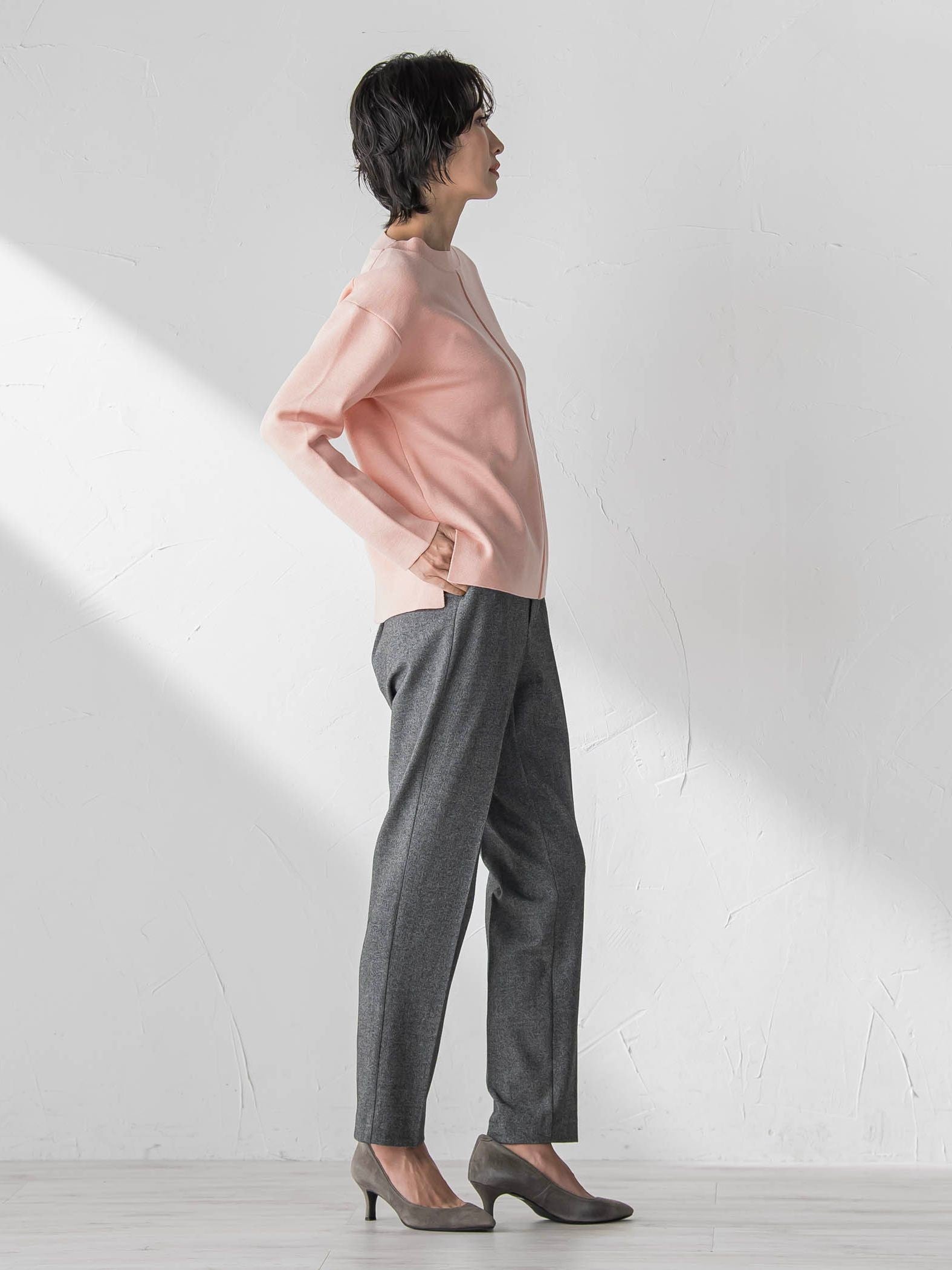 両面起毛2WAYストレッチテーパードパンツ