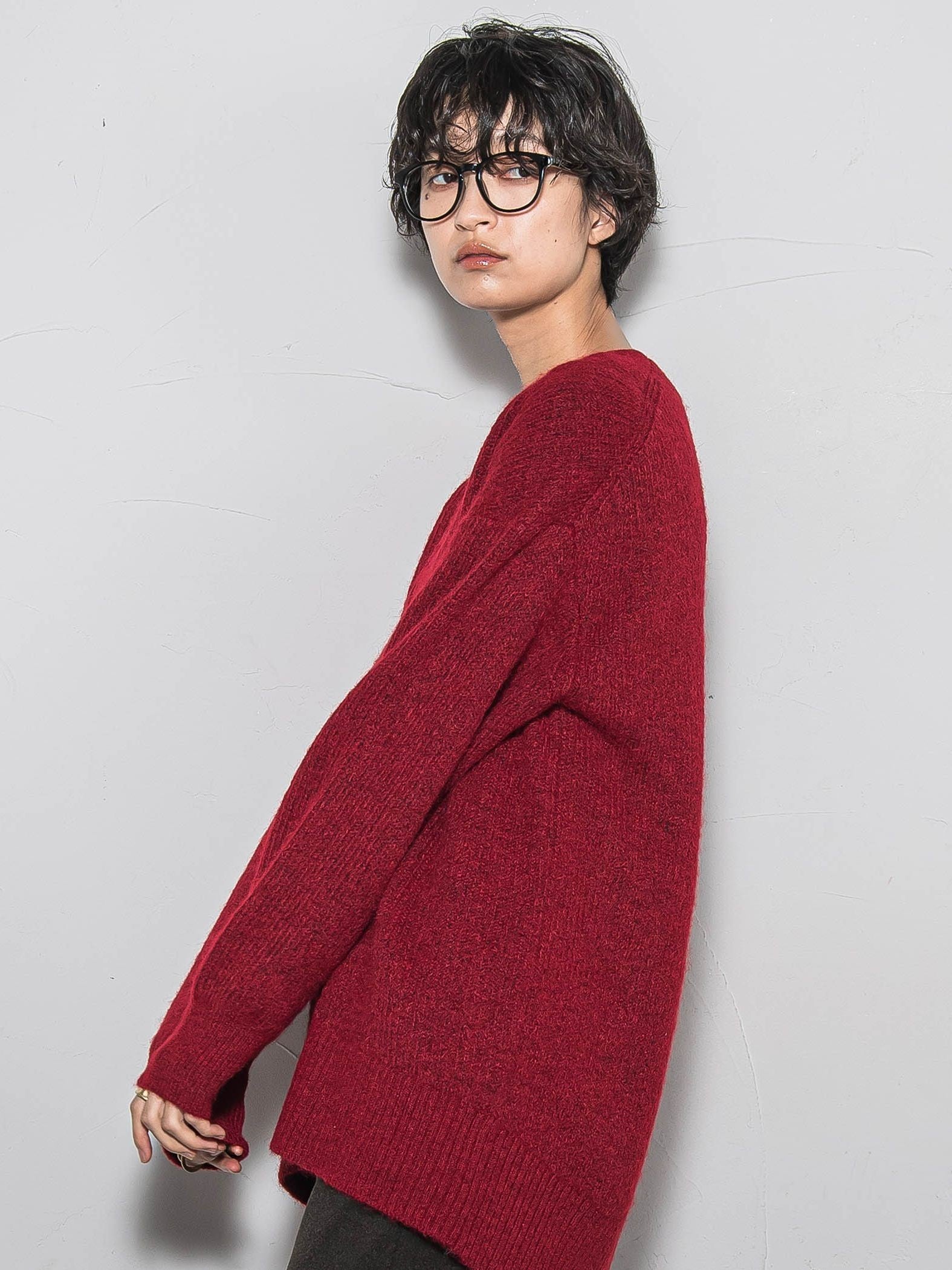 【新色追加】フラッフィーVネックニットカーディガン≪手洗い可能≫