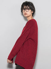 【新色追加】フラッフィーVネックニットカーディガン≪手洗い可能≫