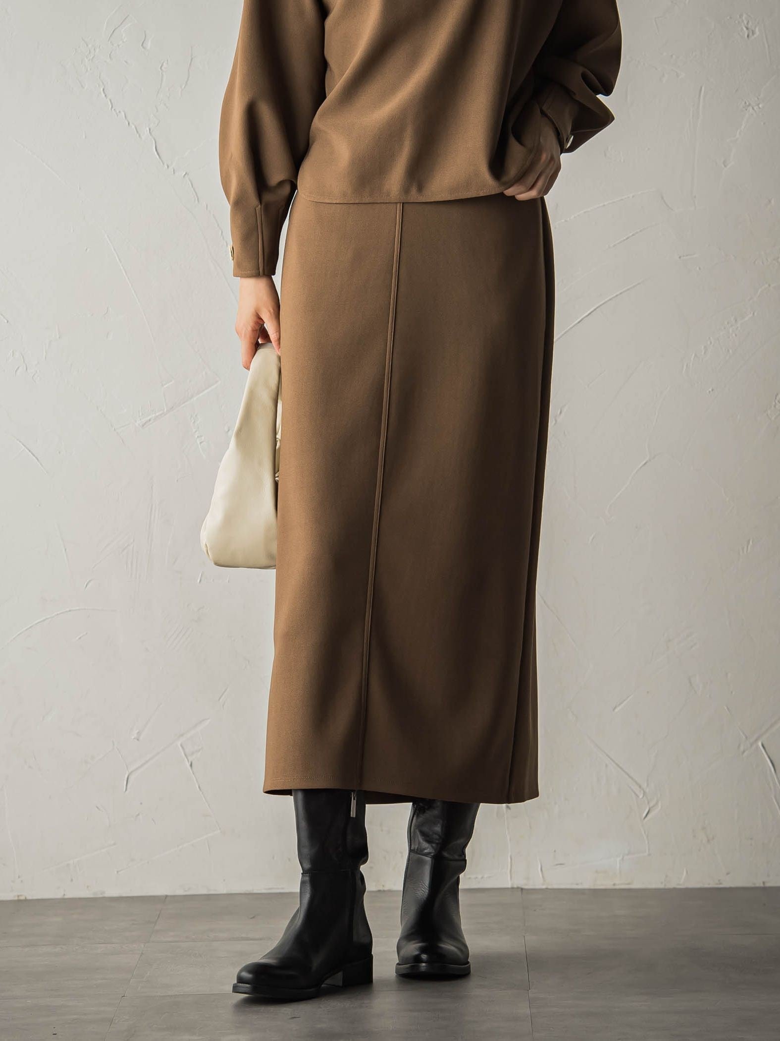 ジョーゼットダンボールAラインスカート≪セットアップ対応/洗濯機で洗える≫