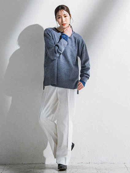 【WEB限定】シェルタリングワイドパンツ≪洗濯機で洗える≫