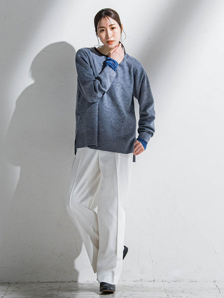 【WEB限定】シェルタリングワイドパンツ≪洗濯機で洗える≫