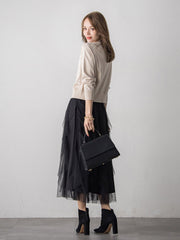 【新色追加】ボタニカルモチーフ刺繍カーディガン