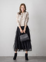 【新色追加】ボタニカルモチーフ刺繍カーディガン