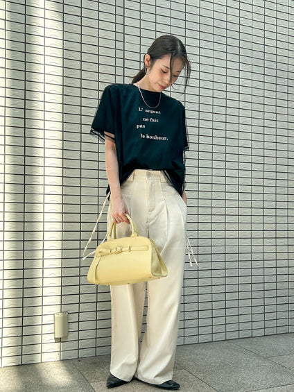 【WEB限定】チュールレイヤードロゴカットソー≪手洗い可能≫