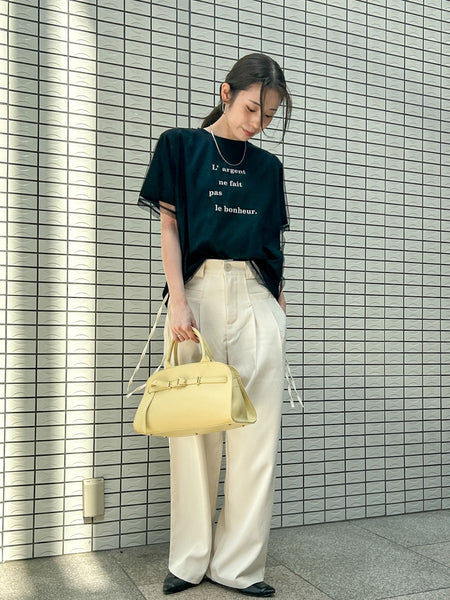 【WEB限定】チュールレイヤードロゴカットソー≪手洗い可能≫