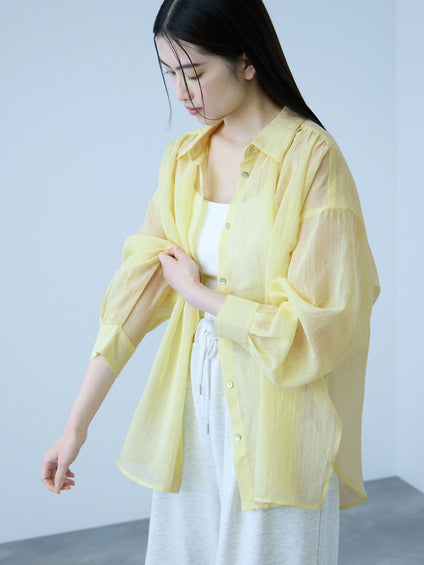 リネンライクボイルシャツ