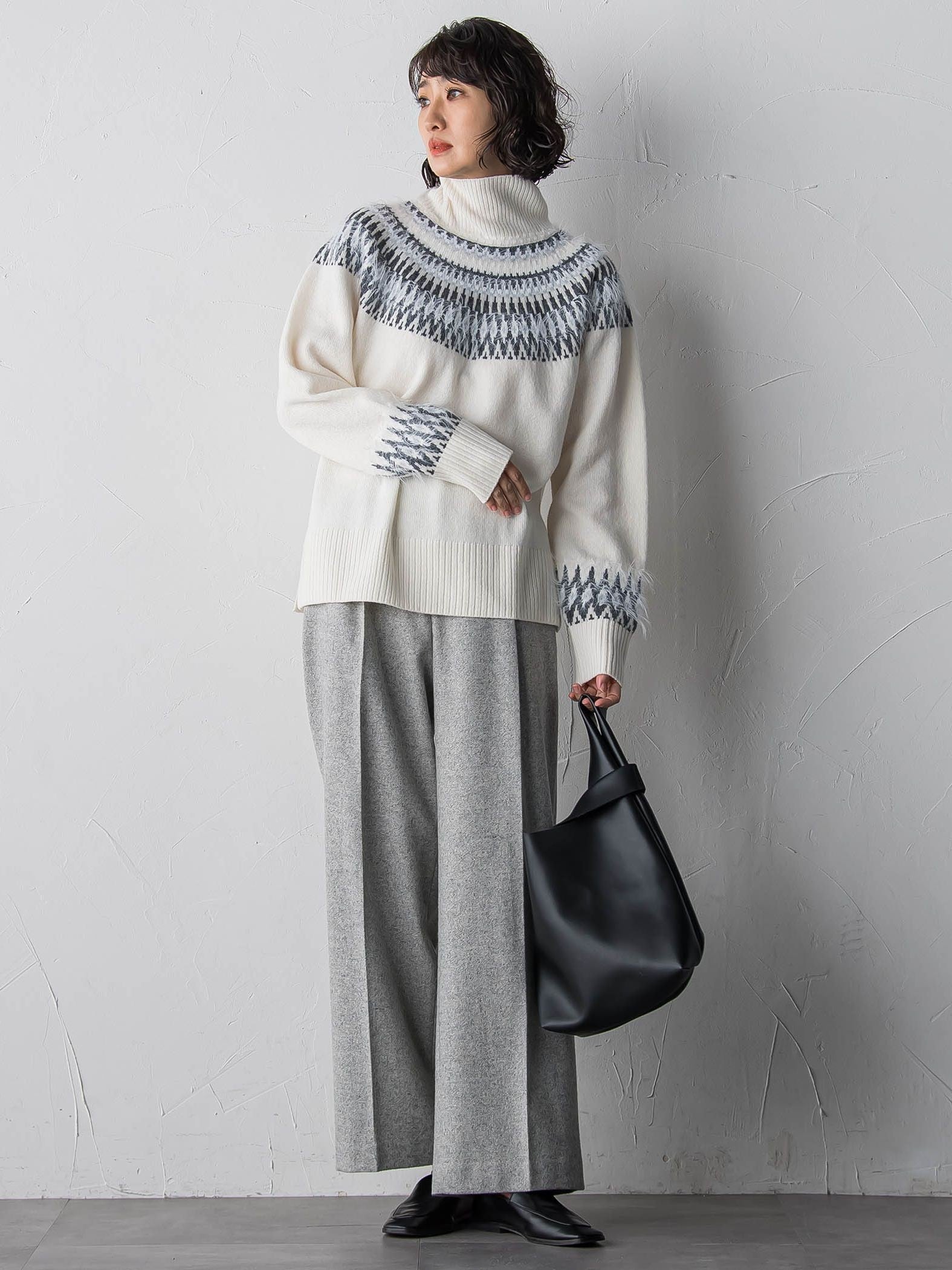 ウールラメシャンブレーパンツ