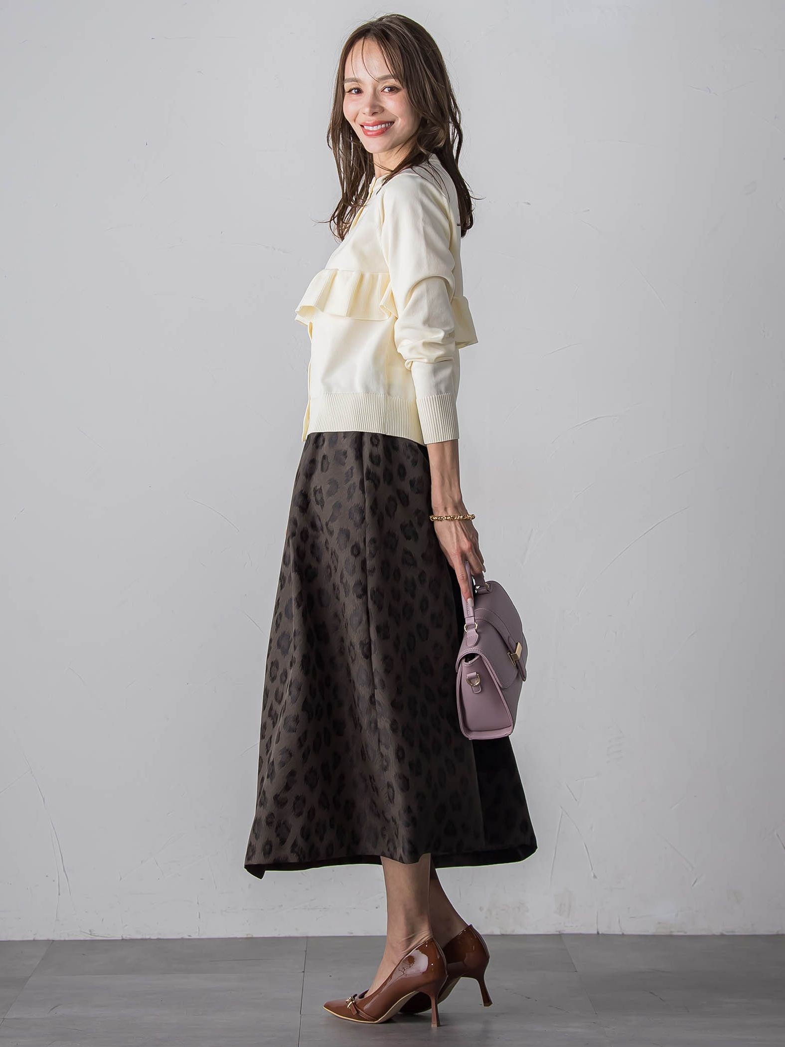 【WEB限定】フリルクルーカーディガン