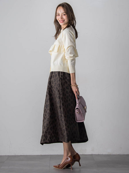 【WEB限定】フリルクルーカーディガン