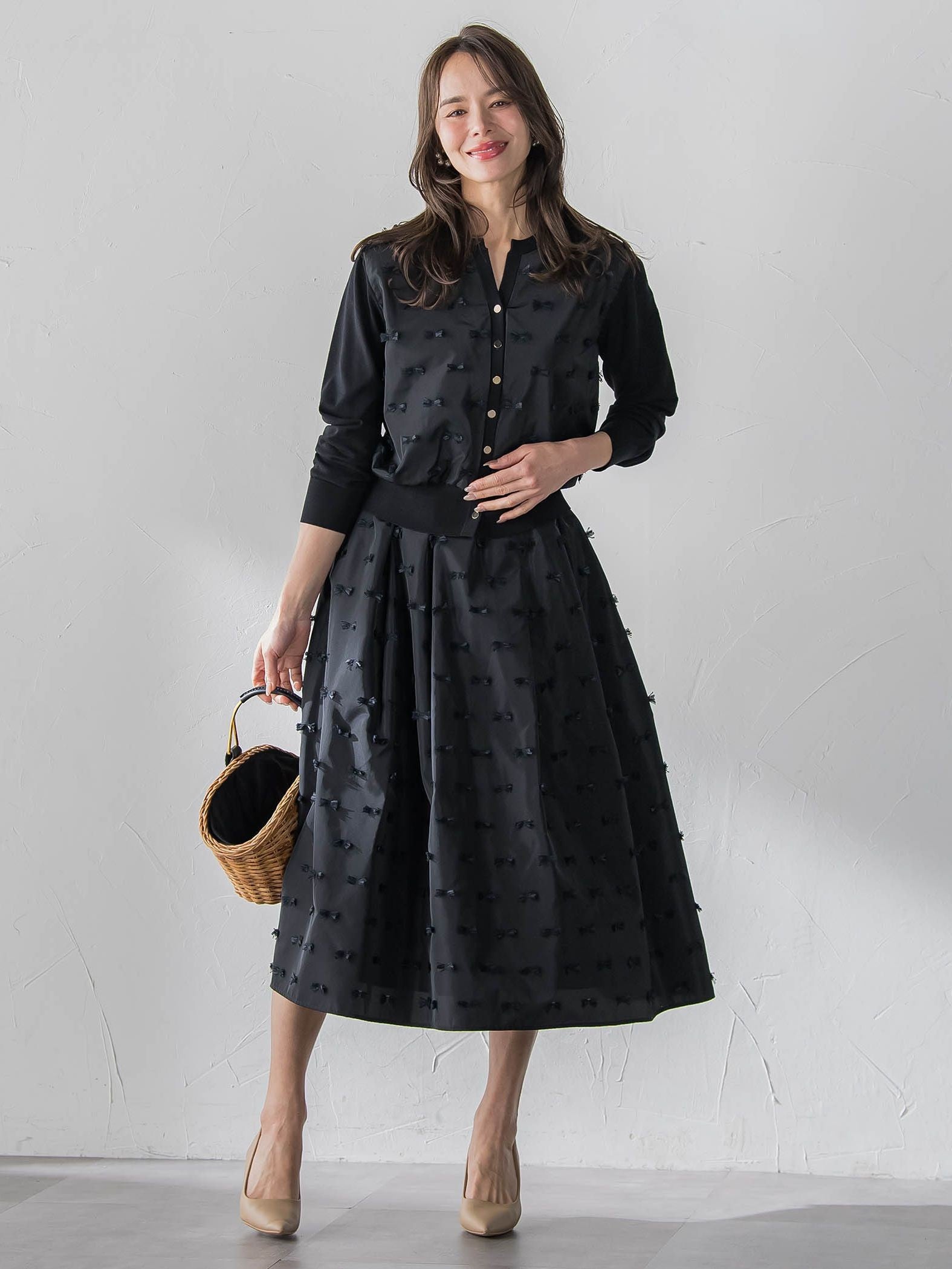 リボンジャガードスカート