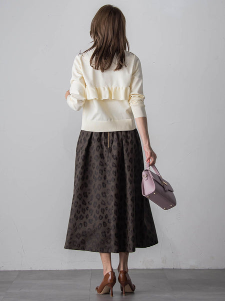 【WEB限定】フリルクルーカーディガン