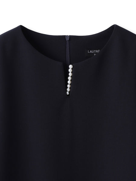 トリクシオンキーネックブラウス≪セットアップ対応/手洗い可能≫