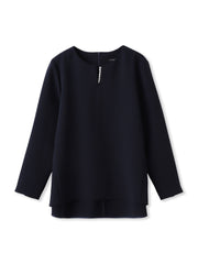 トリクシオンキーネックブラウス≪セットアップ対応/手洗い可能≫