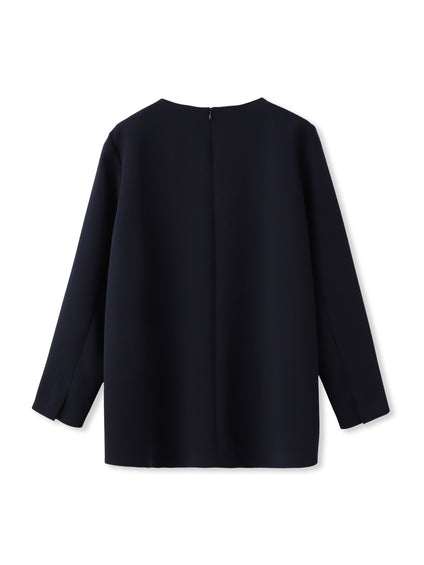 トリクシオンキーネックブラウス≪セットアップ対応/手洗い可能≫